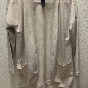 RBX light weight cardigan top, heathered tan